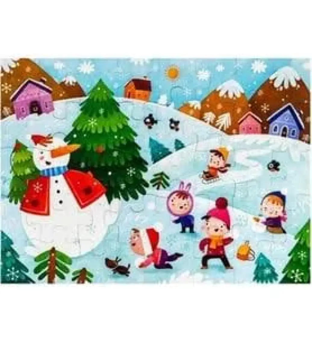 40 Parça Yer Puzzle – Kartopu Temalı