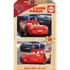 Educa 2x16 Parça Cars 3 Ahşap Çocuk Puzzle