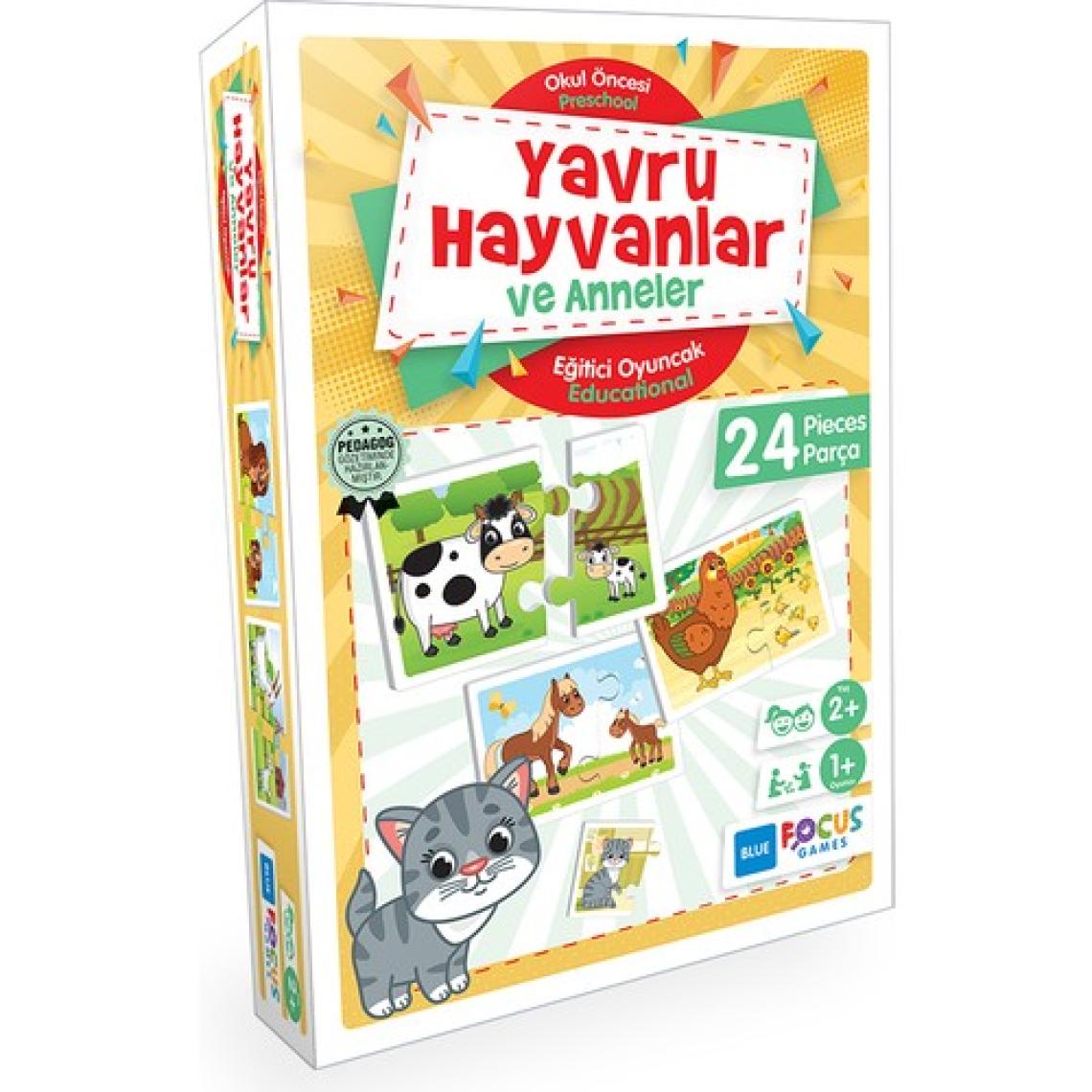 Blue Focus Yavru Hayvanlar ve Anneleri Tamamlama Kartları
