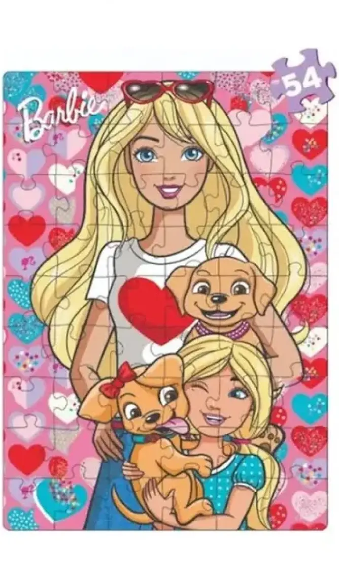 Diytoy Barbie 2 İn 1 Puzzle Seti