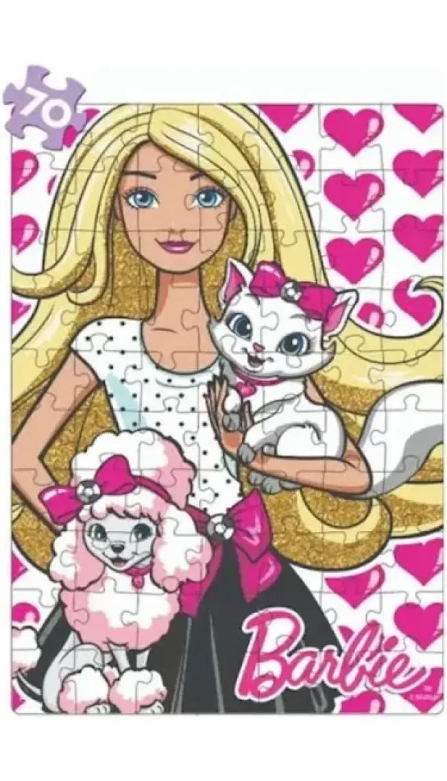 Diytoy Barbie 2 İn 1 Puzzle Seti