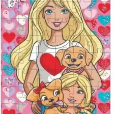 Diytoy Barbie 2 İn 1 Puzzle Seti