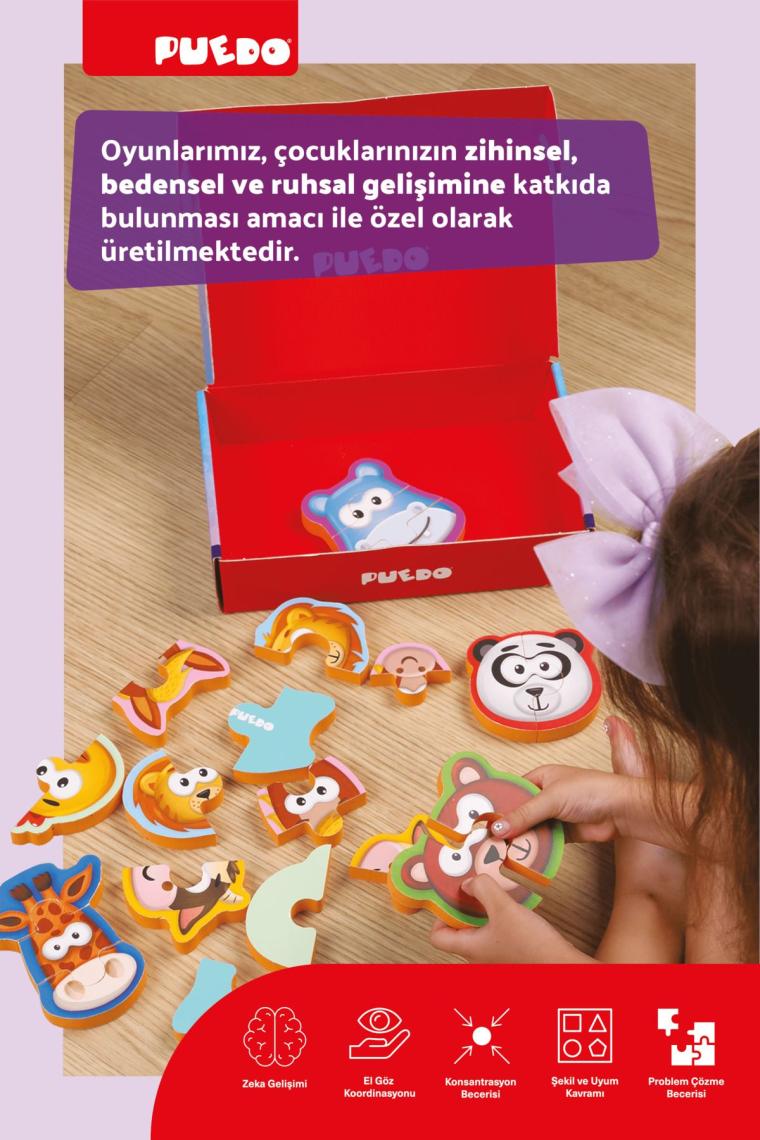 Puedo Bebek Puzzle - Hayvanlar