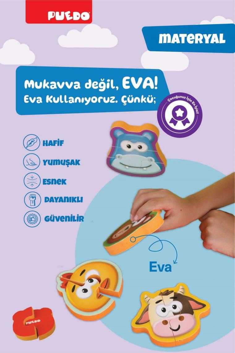Puedo Bebek Puzzle - Hayvanlar