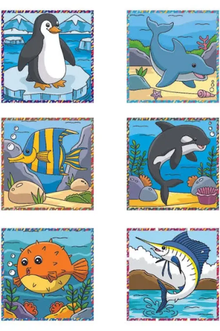 Küpss Deniz Hayvanları Yapboz - 9 Küp 6 Puzzle