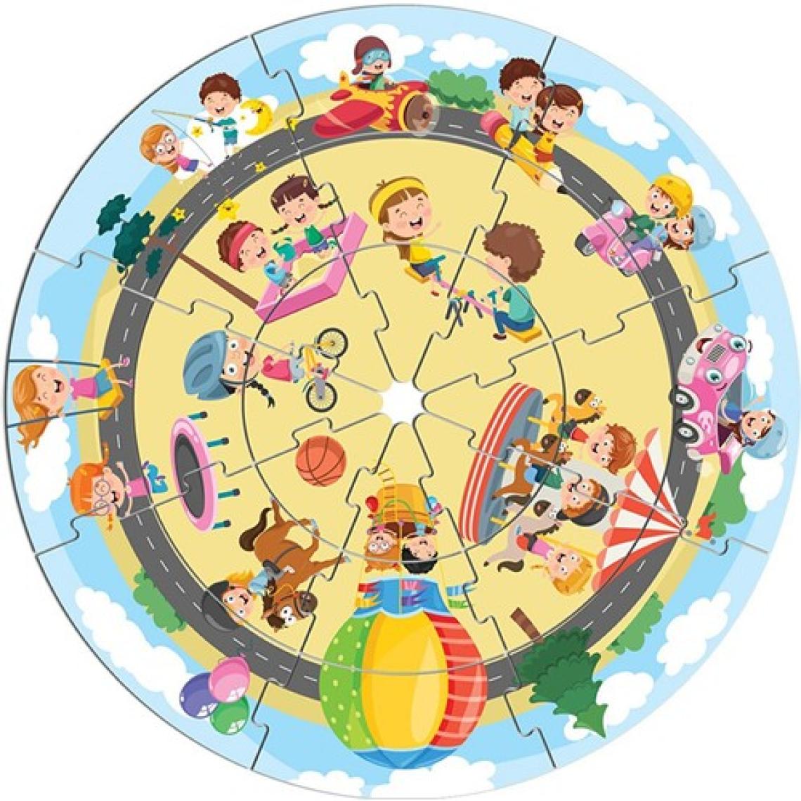 Arnas Toys 5166 Funny World Eğitici Dünya Puzzle 24 Parça Karton Puzzle