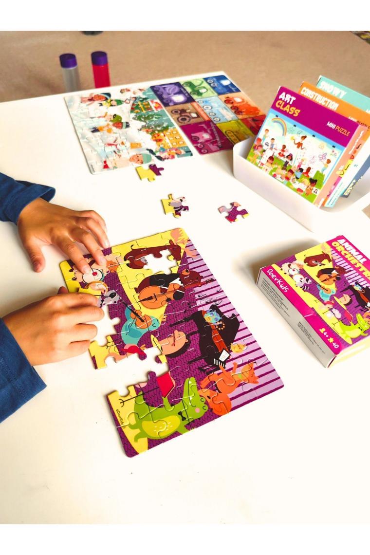 Hayvan Orkestrası Mini Puzzle | 3-7 Yaş - 40 Parça