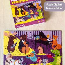 Hayvan Orkestrası Mini Puzzle | 3-7 Yaş - 40 Parça