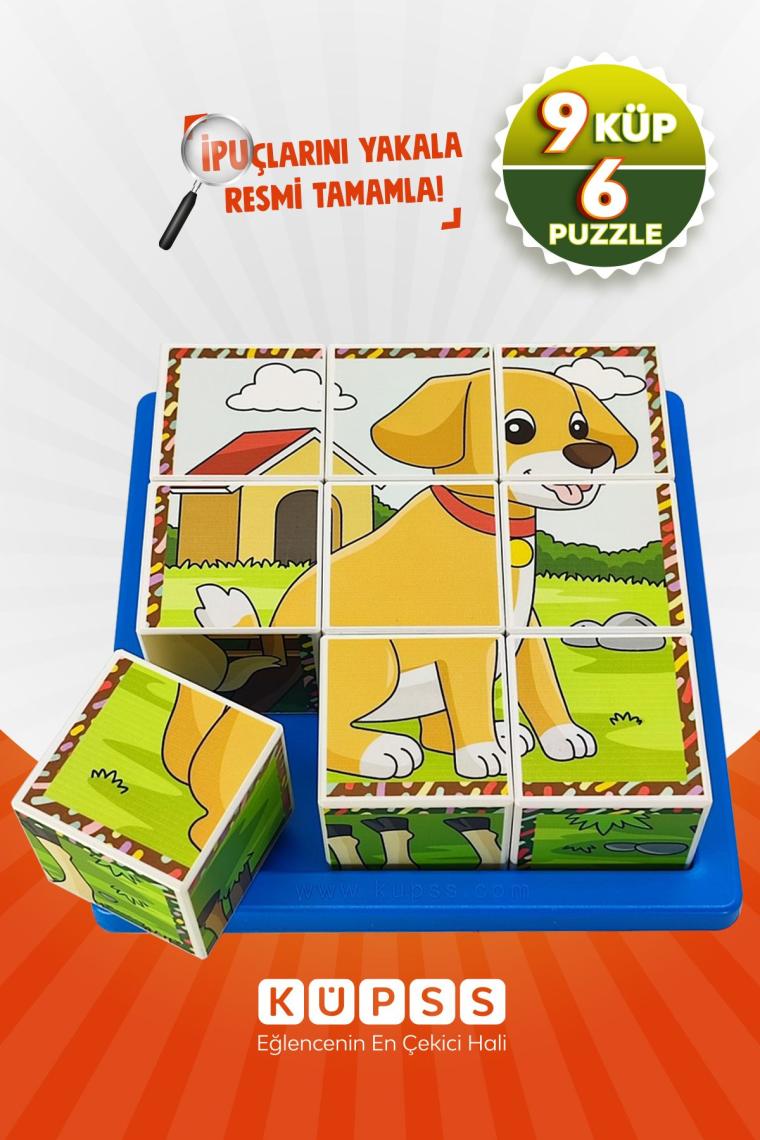 KÜPSS Çiftlik Hayvanları 3D Puzzle - 9 Küp 6 Yapboz