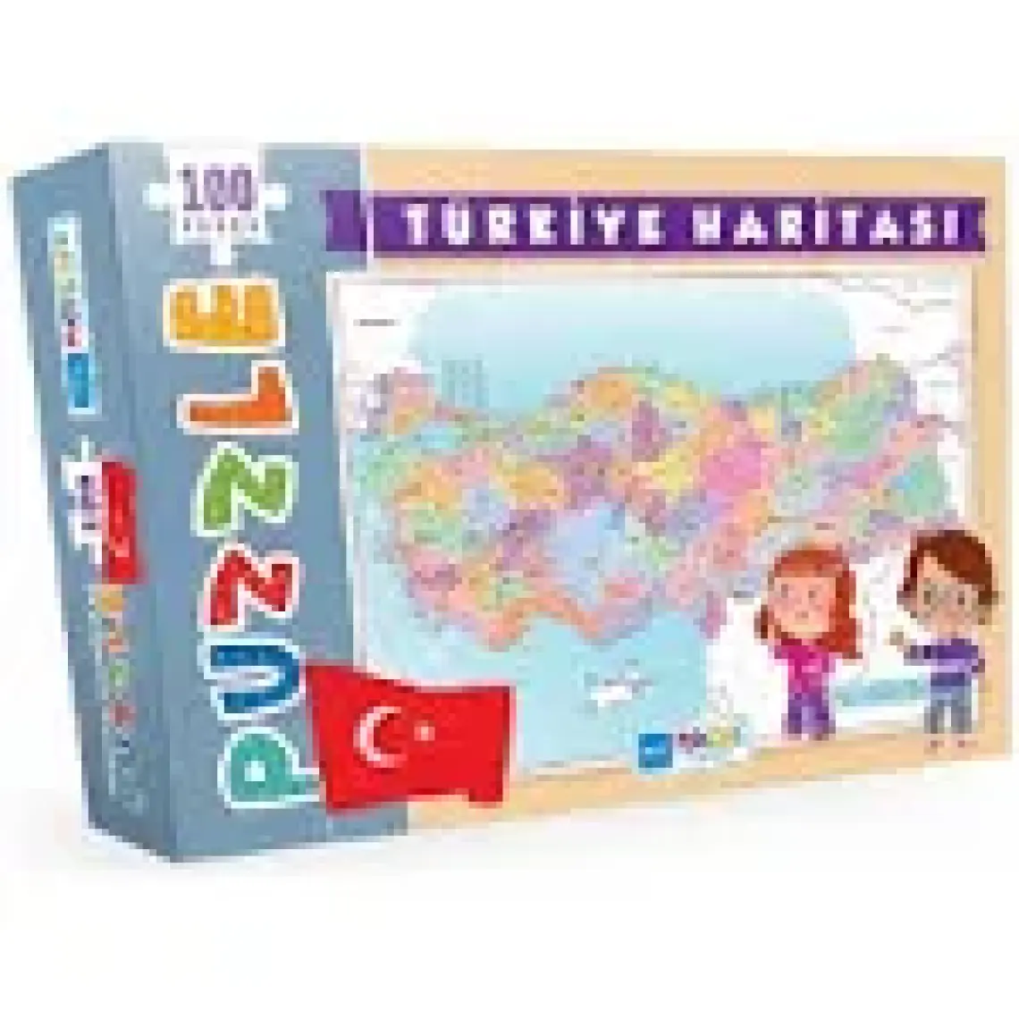 Blue Focus Türkiye Haritası 100 Parça Puzzle