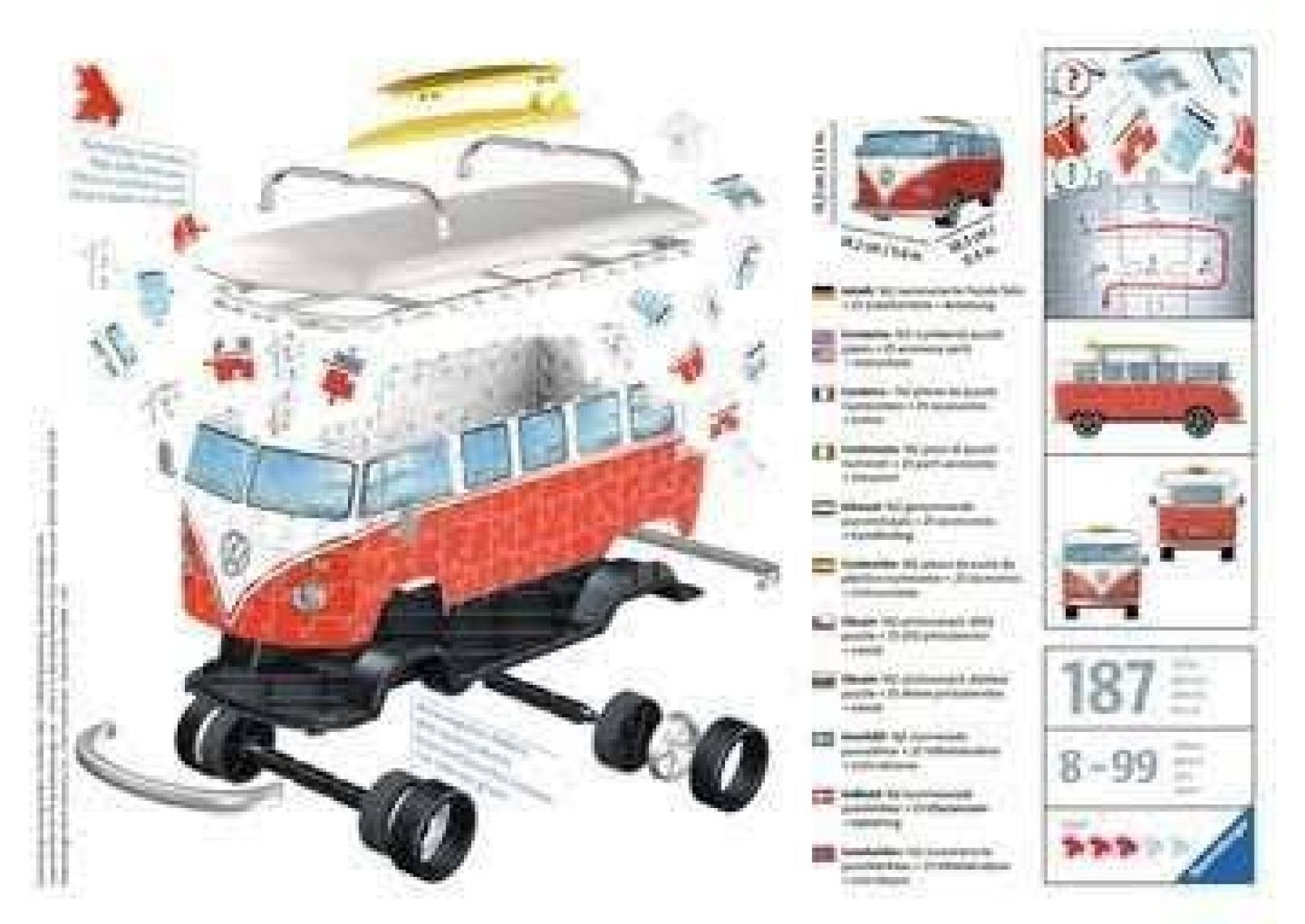 Ravensburger 162 Parça 3 Boyutlu VW Bus Plastik Puzzle