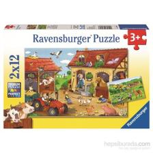 Ravensburger Çiftlikte Çalışmak - 12X2p Puzzle