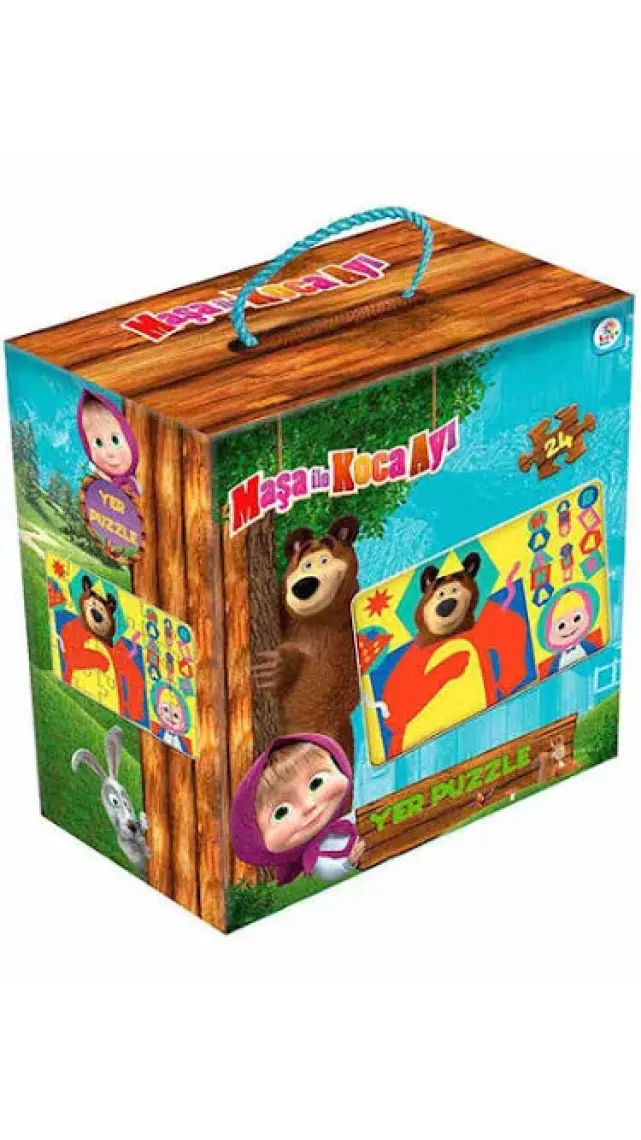 Laço Kids - Masha ile Koca Ayı Yer Puzzle 24 Parça (Dev Puzzle) MS7846