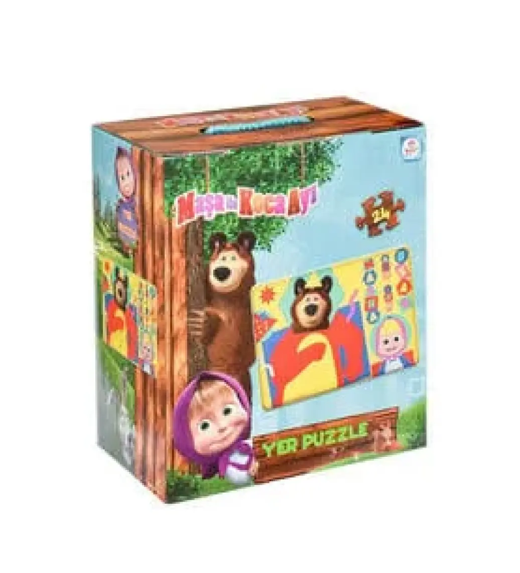 Laço Kids - Masha ile Koca Ayı Yer Puzzle 24 Parça (Dev Puzzle) MS7846