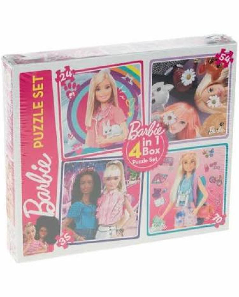 Diytoy Yayınları Barbie 4 In 1 Çocuk Puzzle