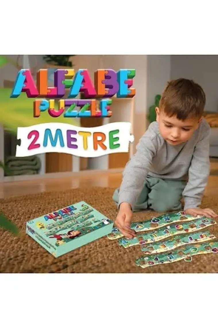 Eğitici 2 Metre Alfabe Puzzle Seti 52 Parça