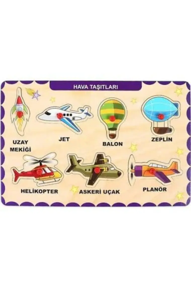 4 Adet Ahşap Bul Tak Eğitici Yapboz Puzzle Seti 1