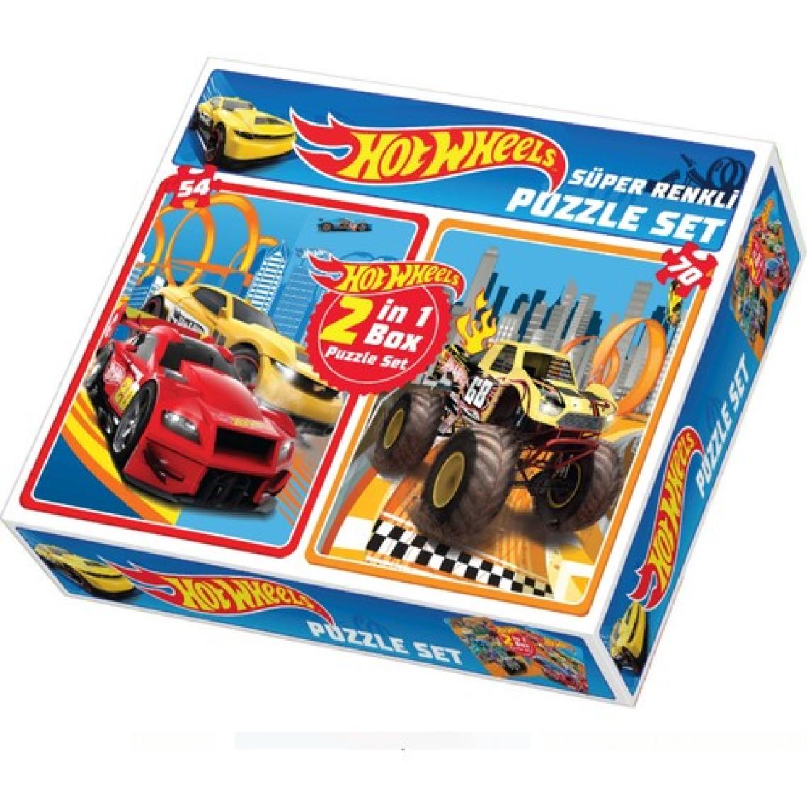 Diytoy Hot Wheels 2 İn 1 Puzzle Seti