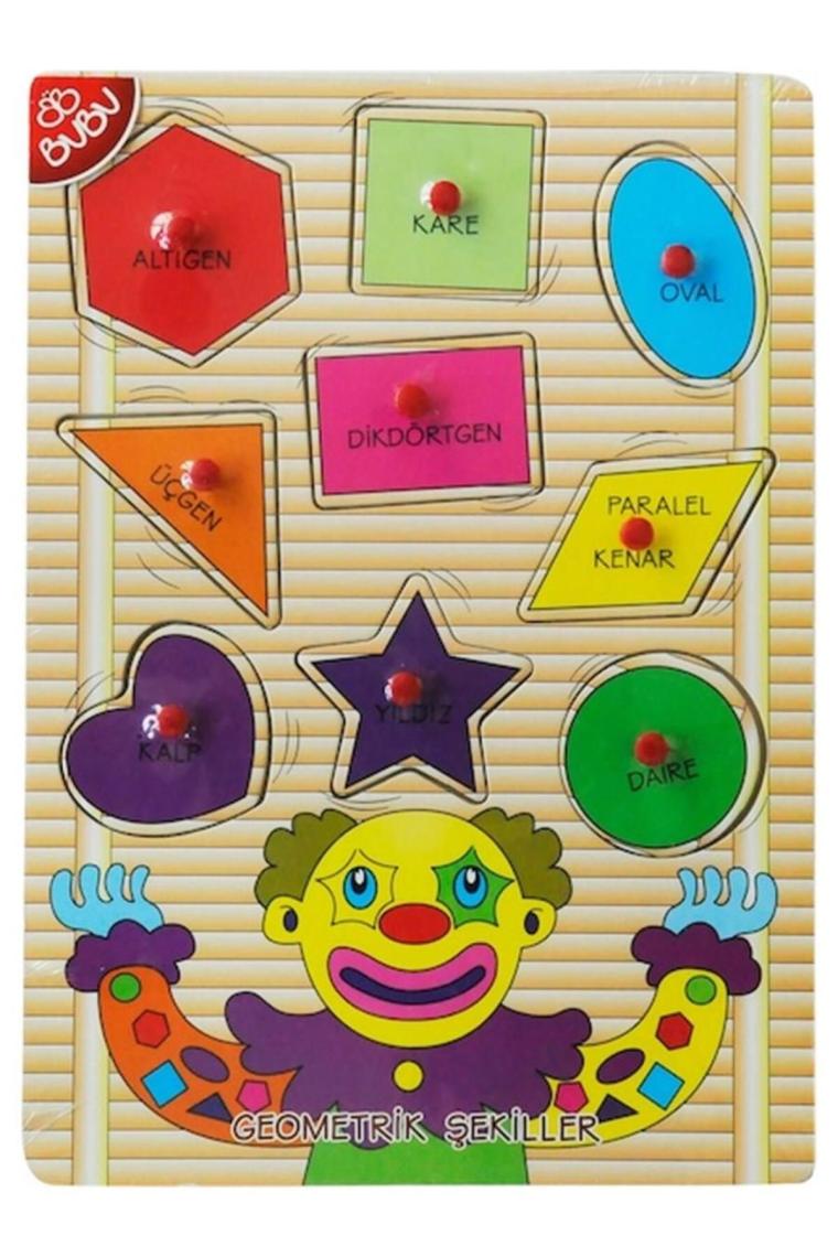Bubu Ahşap Puzzle Palyaço Geometrik Şekiller
