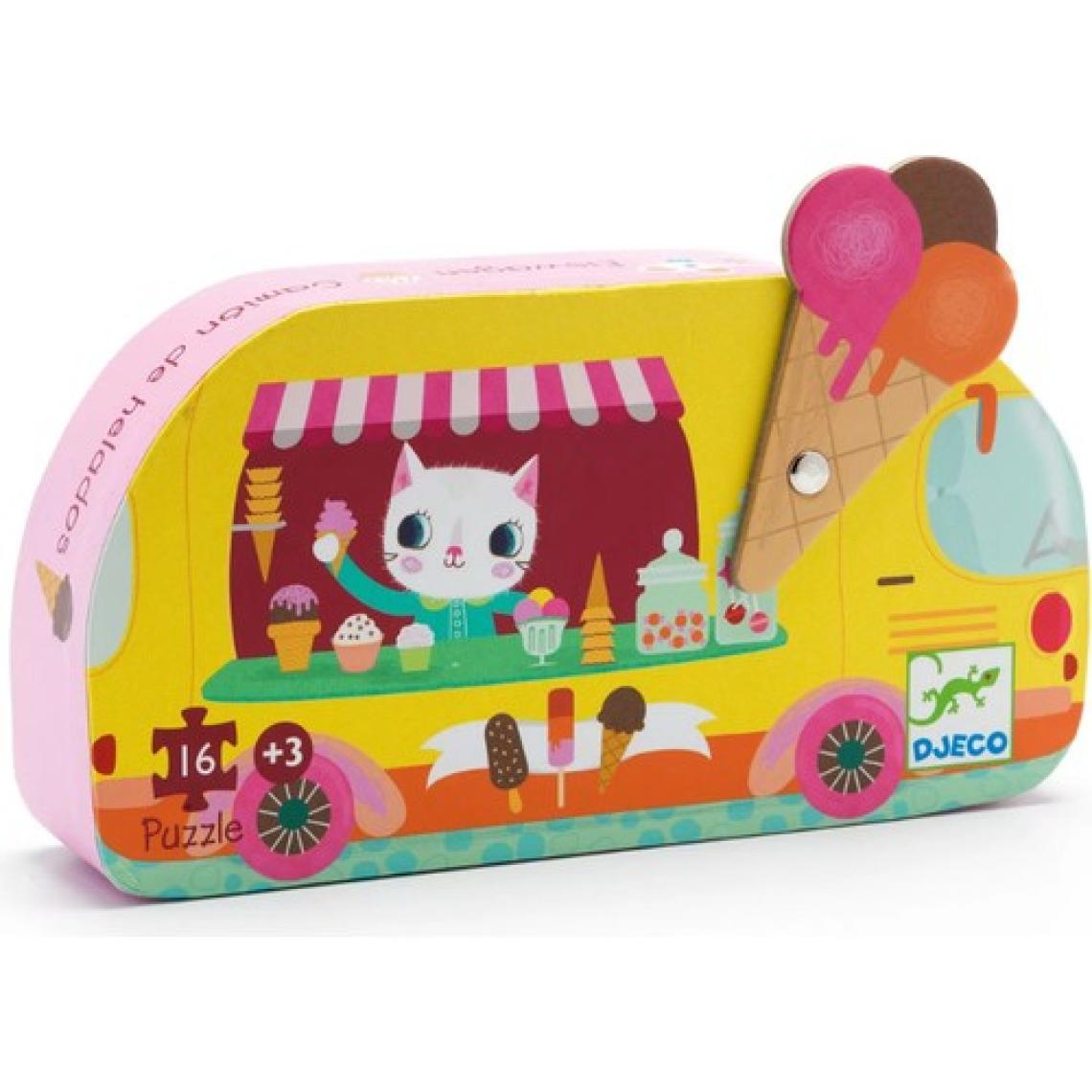 Djeco Dekoratif Puzzle 16 Parça - Ice Cream Truck