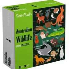 Avustralya Vahşi Yaşam Eğitici Mini Puzzle | 3-7 Yaş - 40 Parça