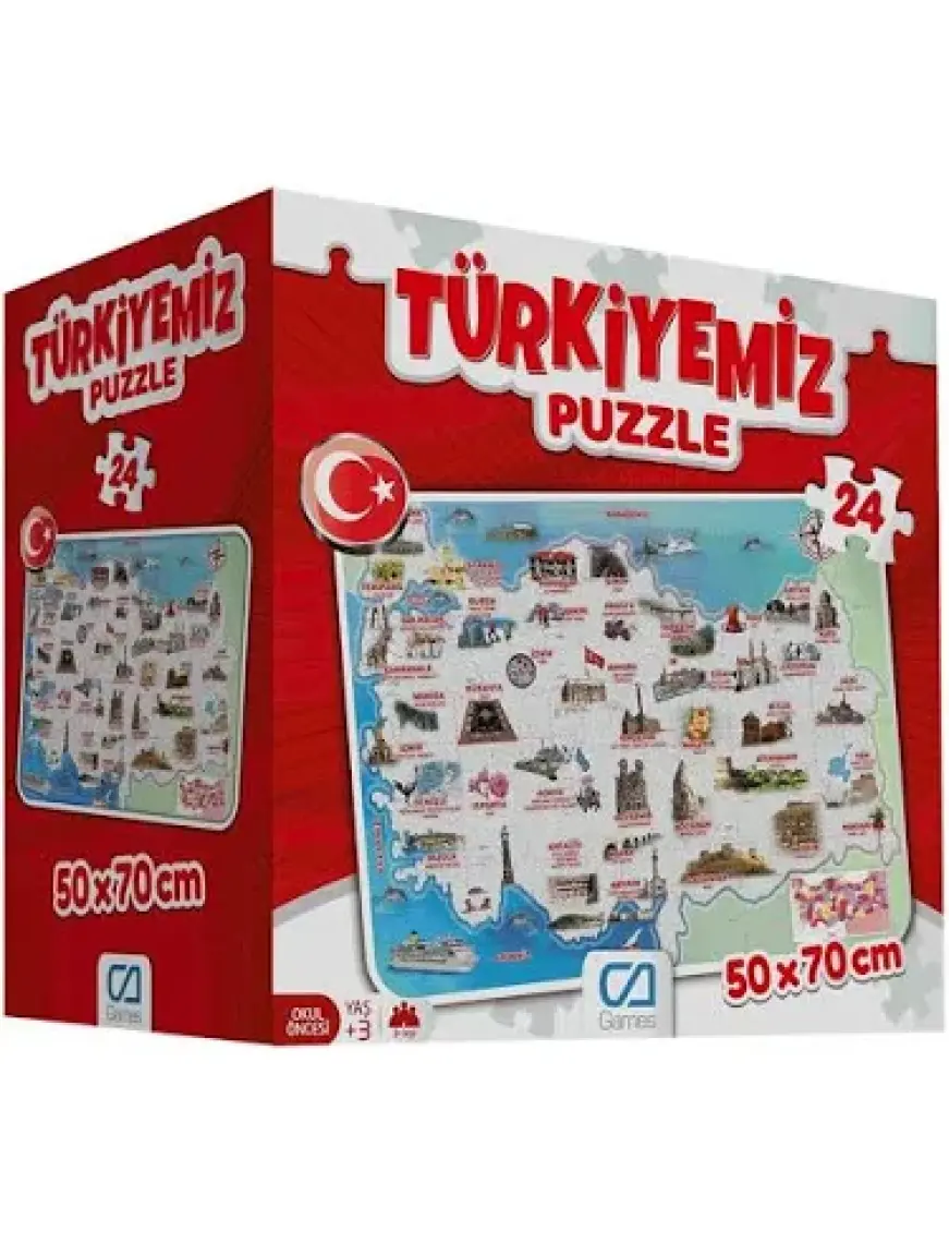 Ca Games Türkiyemiz Yer Puzzle 24 Parça Cayer-5079