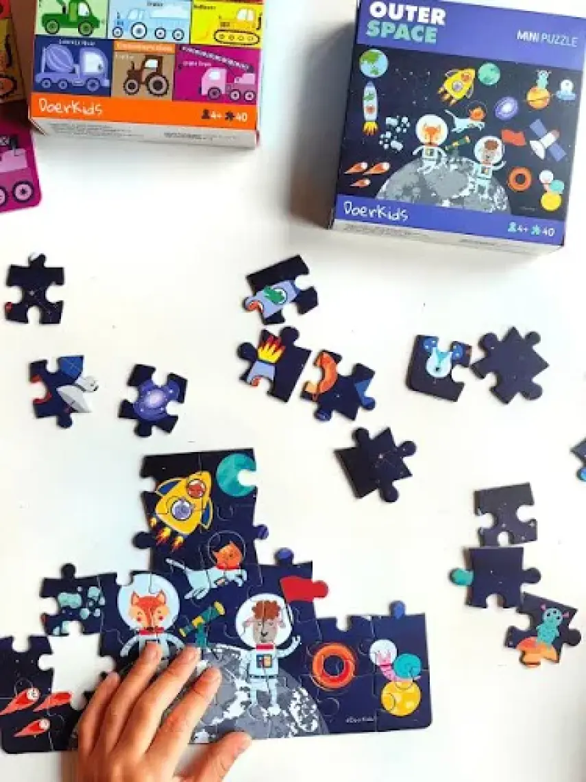 DoerKids Uzay Boşluğu Mini Puzzle | 40 Parça 4+ Yaş