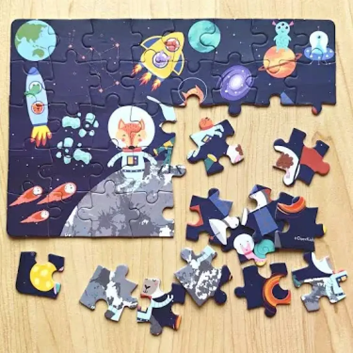 DoerKids Uzay Boşluğu Mini Puzzle | 40 Parça 4+ Yaş