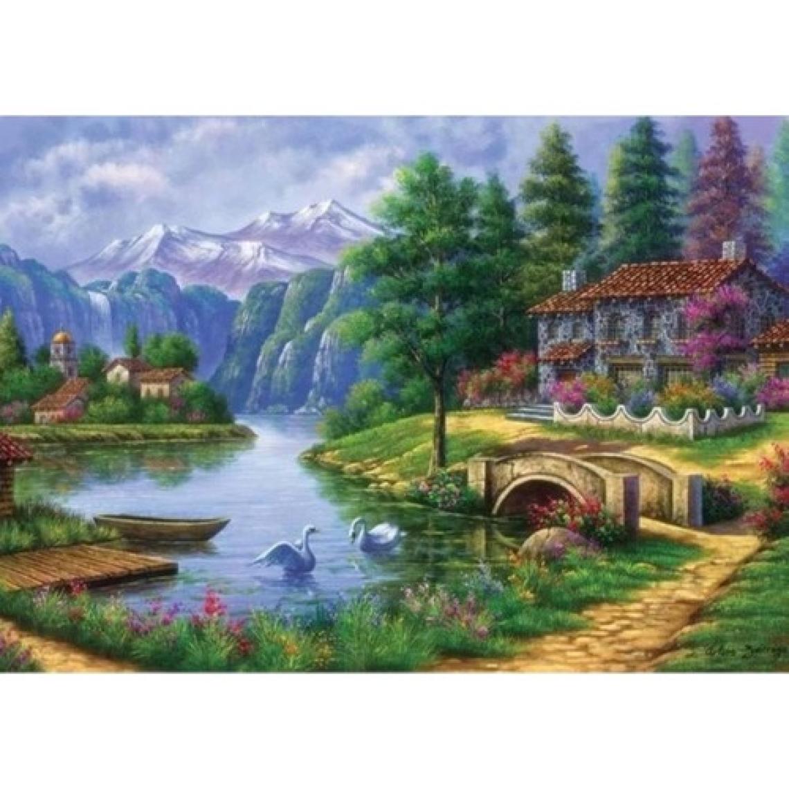 Art Puzzle 1500 Parça Göl Köy 5371