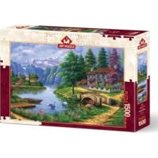 Art Puzzle 1500 Parça Göl Köy 5371