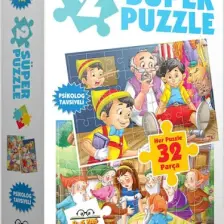 0-6 Yaş Yayınları 2 Süper Puzzle - Pamuk Prenses + Pinokyo