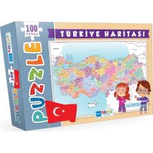 Blue Focus Türkiye Haritası 100 Parça Puzzle