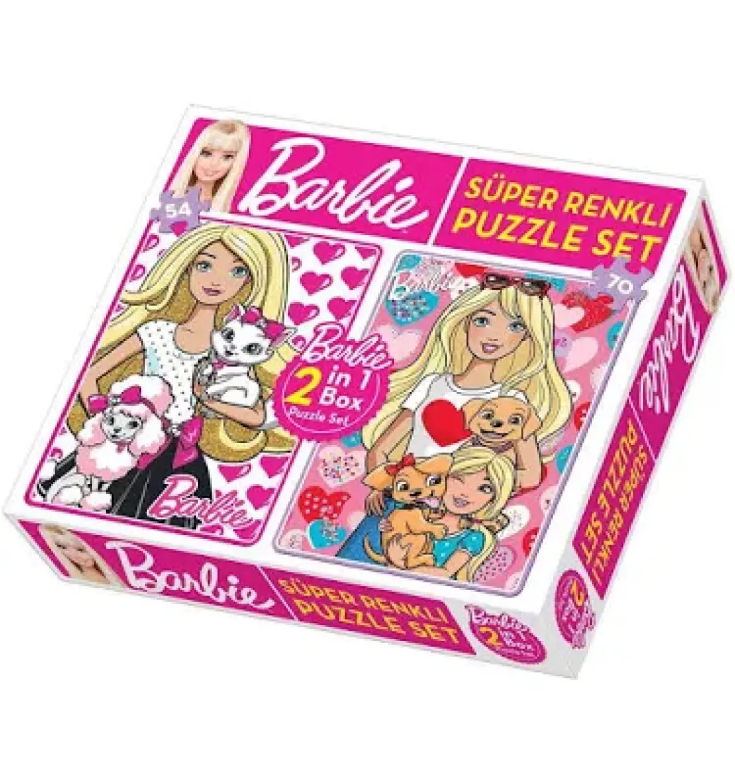 Diytoy Barbie 2 İn 1 Puzzle Seti