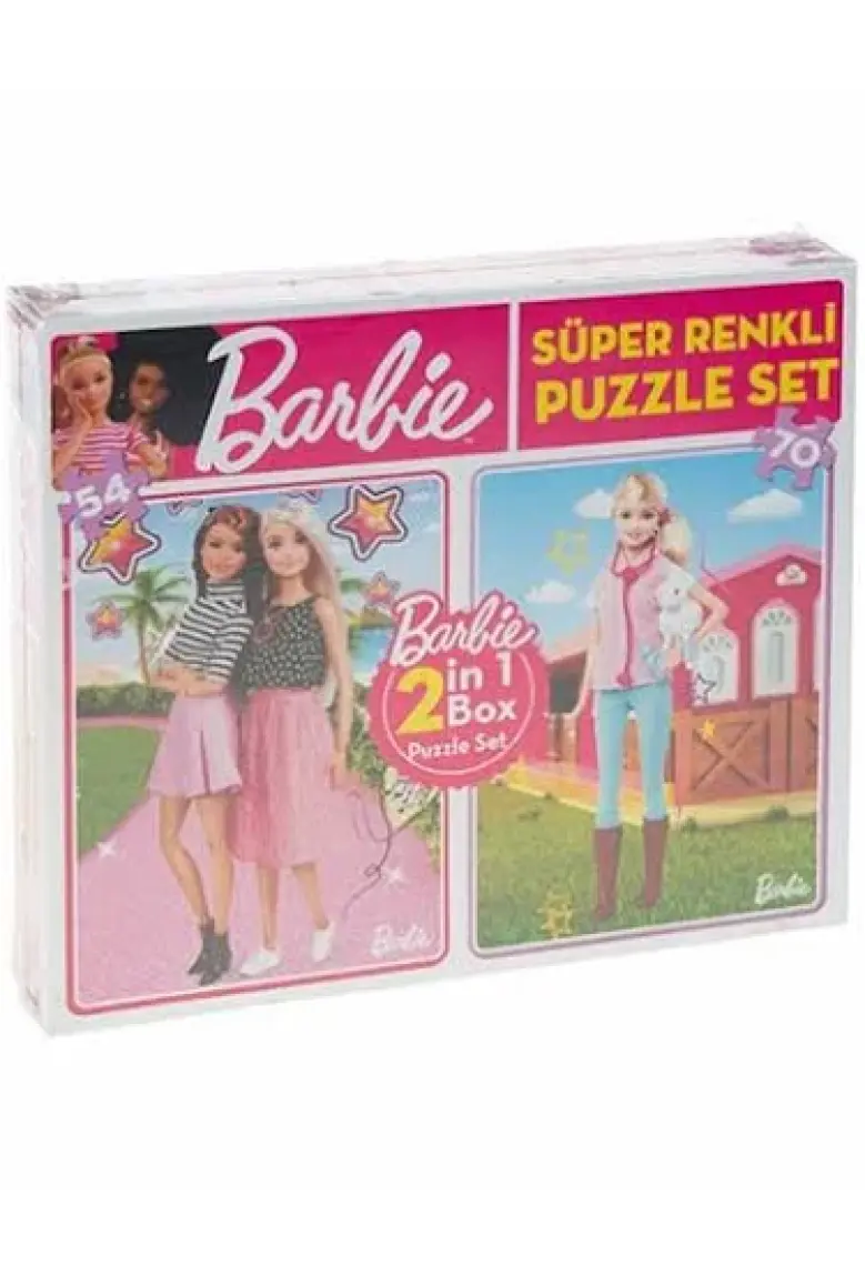 Diytoy Barbie 2 İn 1 Puzzle Seti