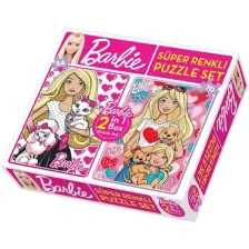 Diytoy Barbie 2 İn 1 Puzzle Seti