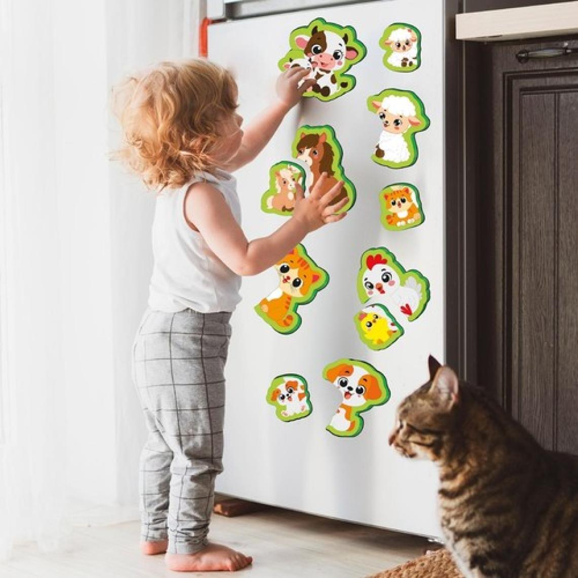 Yükselen Zeka 6-16 Ay İlk Pofidik Magnet Puzzle - Çiftlik Hayvanları