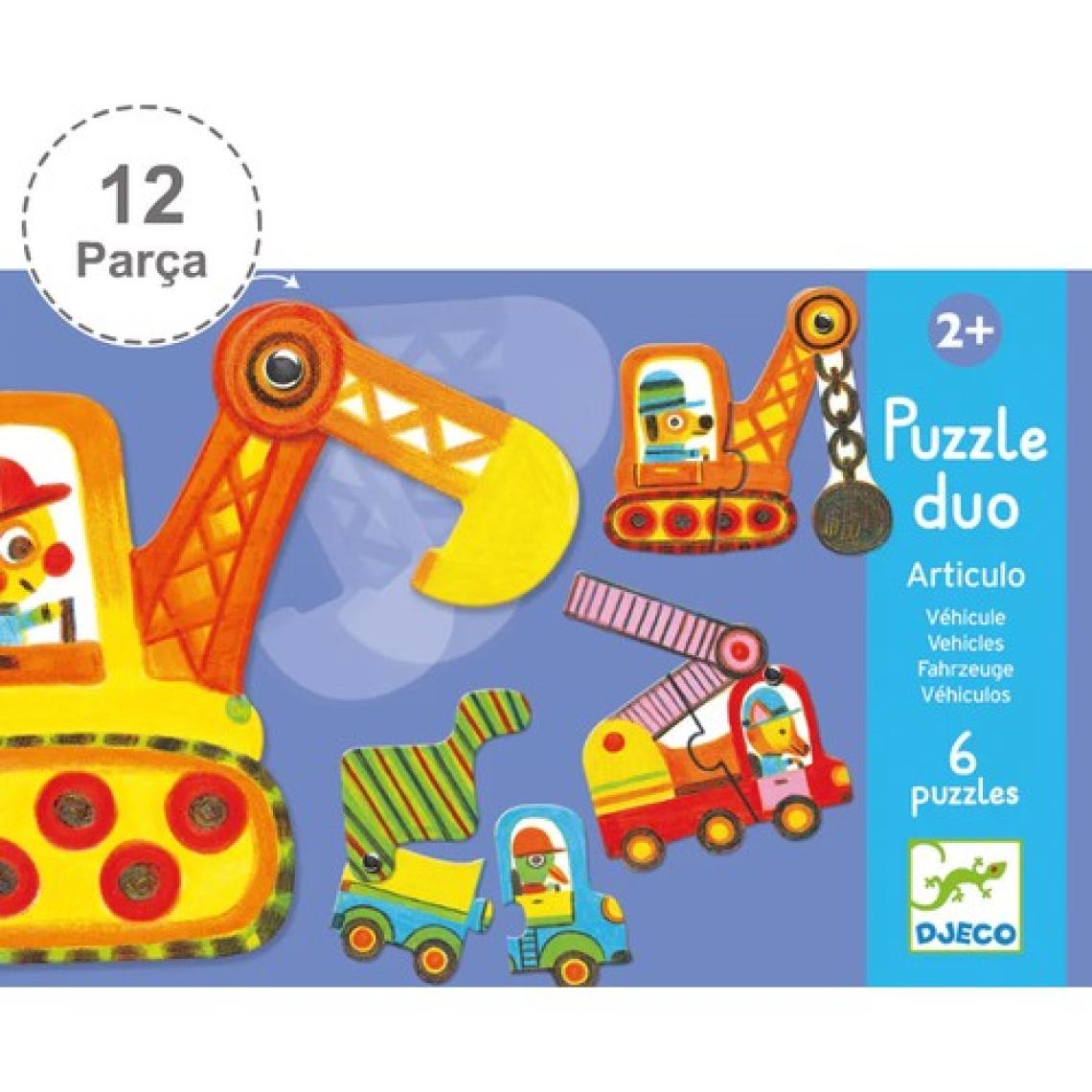Djeco İkili Puzzle - Vehicles