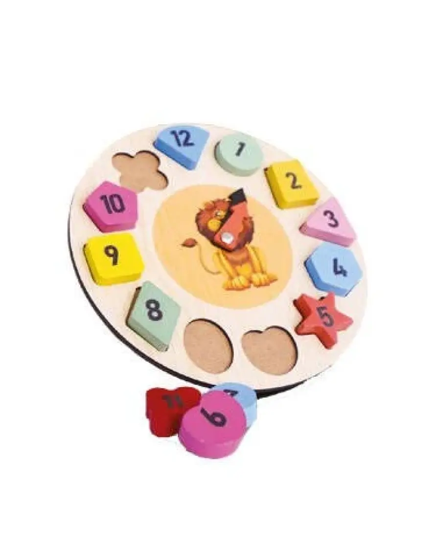 Baby Toys Montessori Ahşap Puzzle Saat