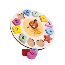 Baby Toys Montessori Ahşap Puzzle Saat