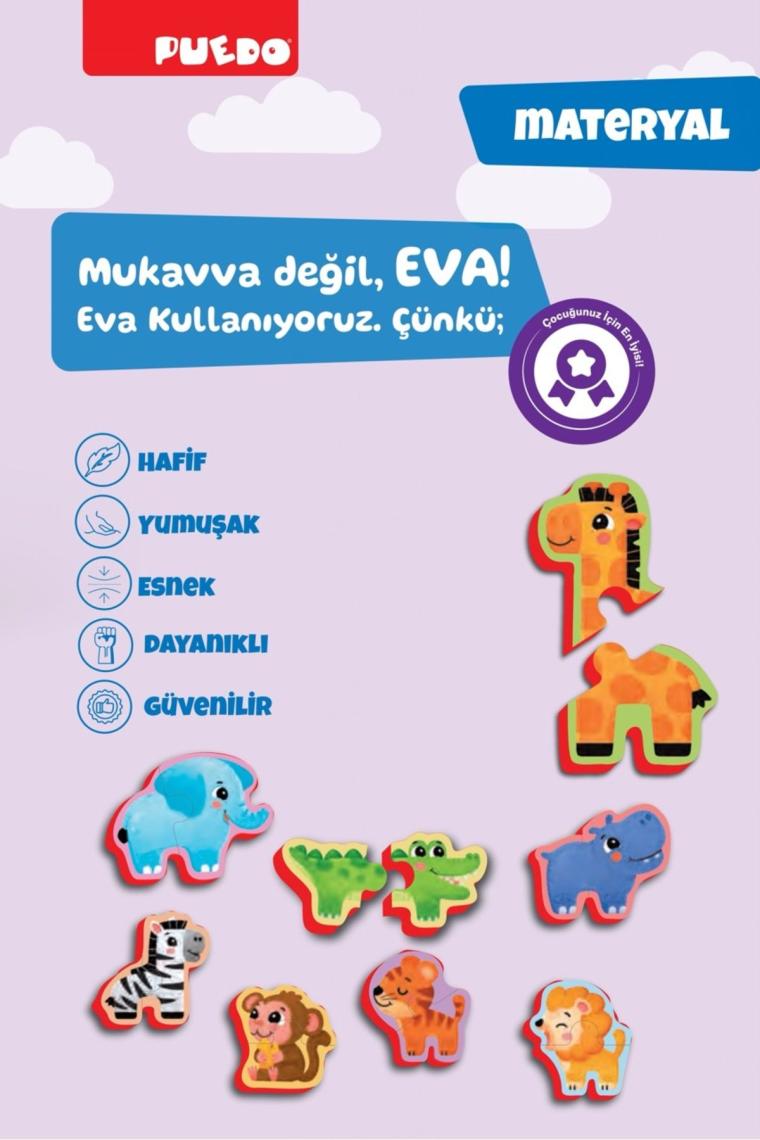 Puedo Ayakta Durabilen Bebek Puzzle - Safari