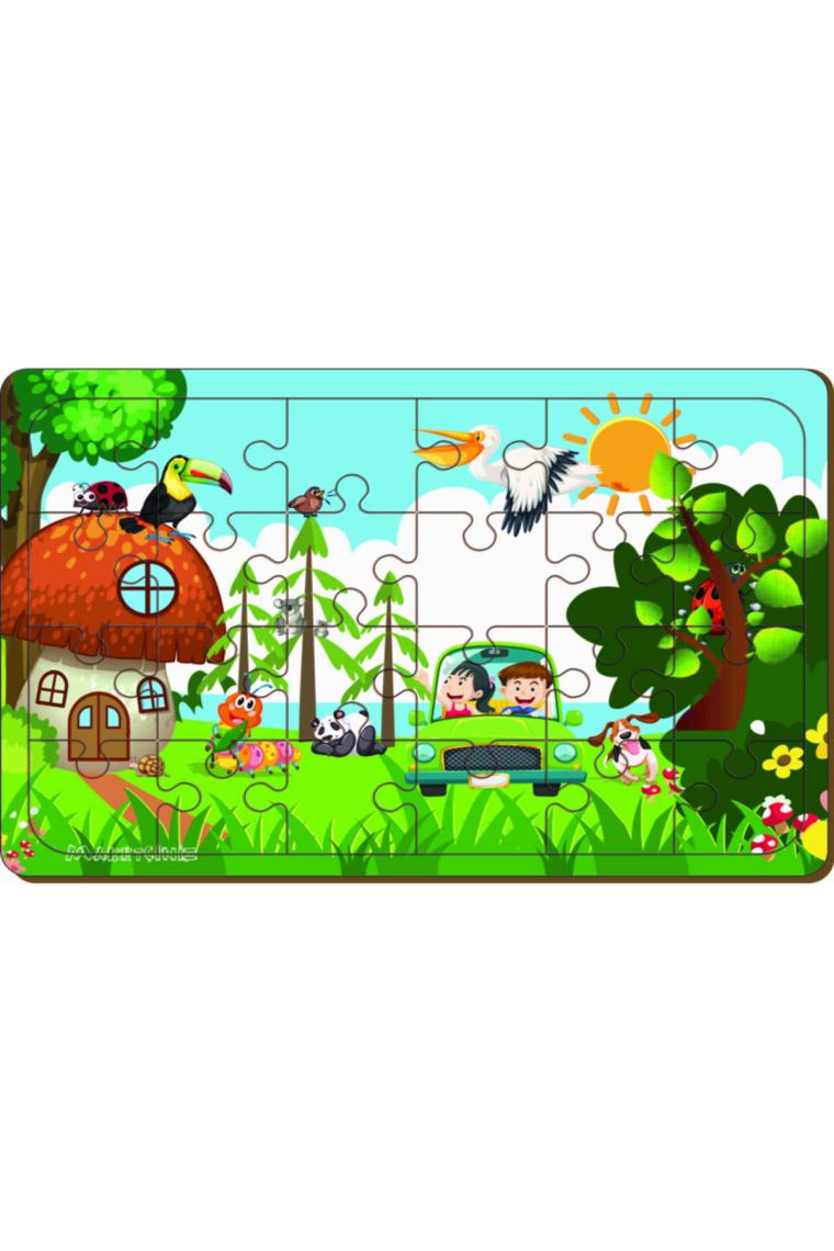 Hayvanlar Alemi 24 Parça Ahşap Puzzle