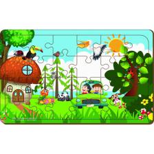 Hayvanlar Alemi 24 Parça Ahşap Puzzle