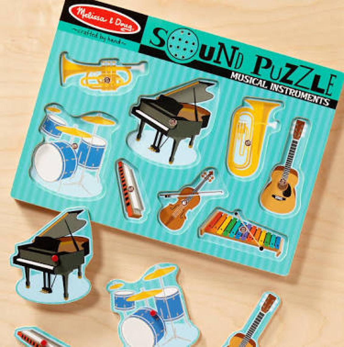 Melissa&Doug Ahşap Sesli Yapboz / Müzik Aletleri