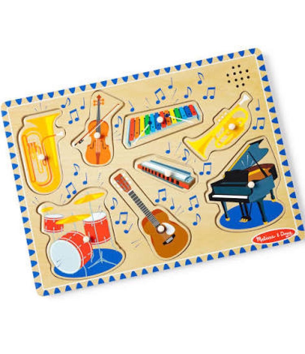 Melissa&Doug Ahşap Sesli Yapboz / Müzik Aletleri