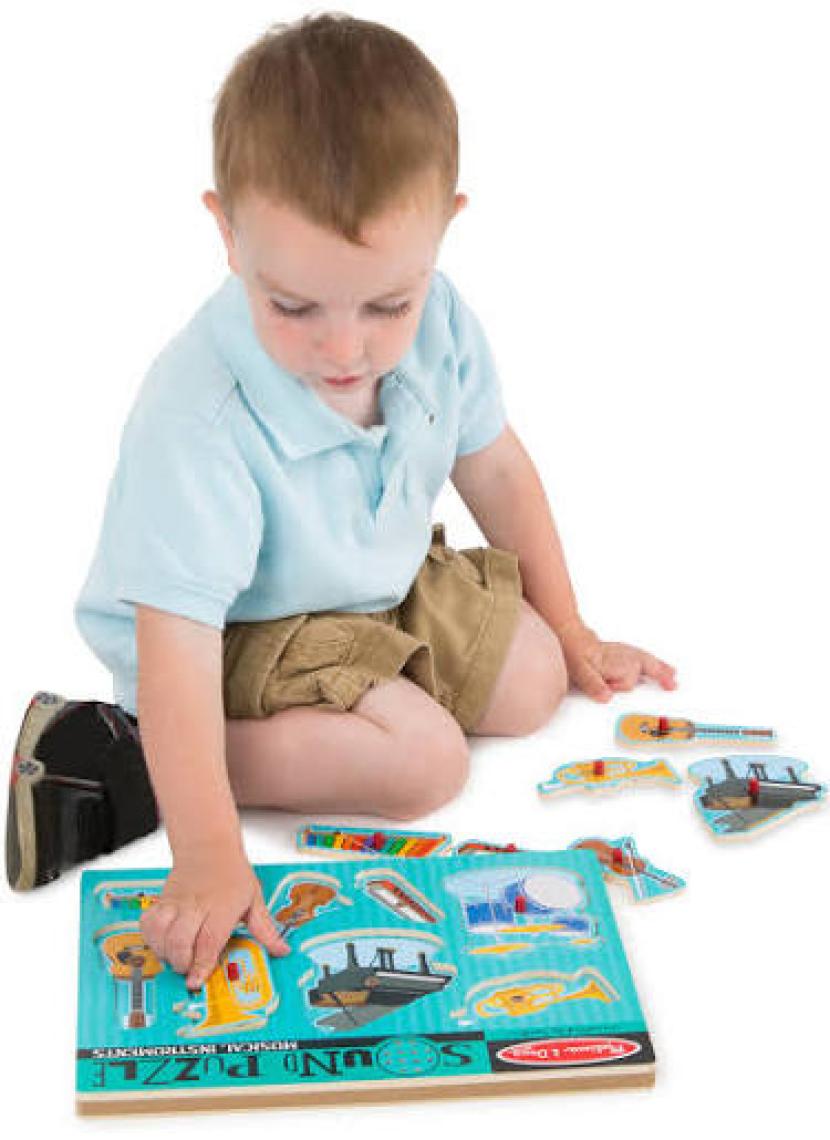 Melissa&Doug Ahşap Sesli Yapboz / Müzik Aletleri