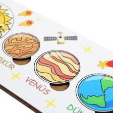 Baby Toys Montessori Ahşap Gezegenler Puzzle