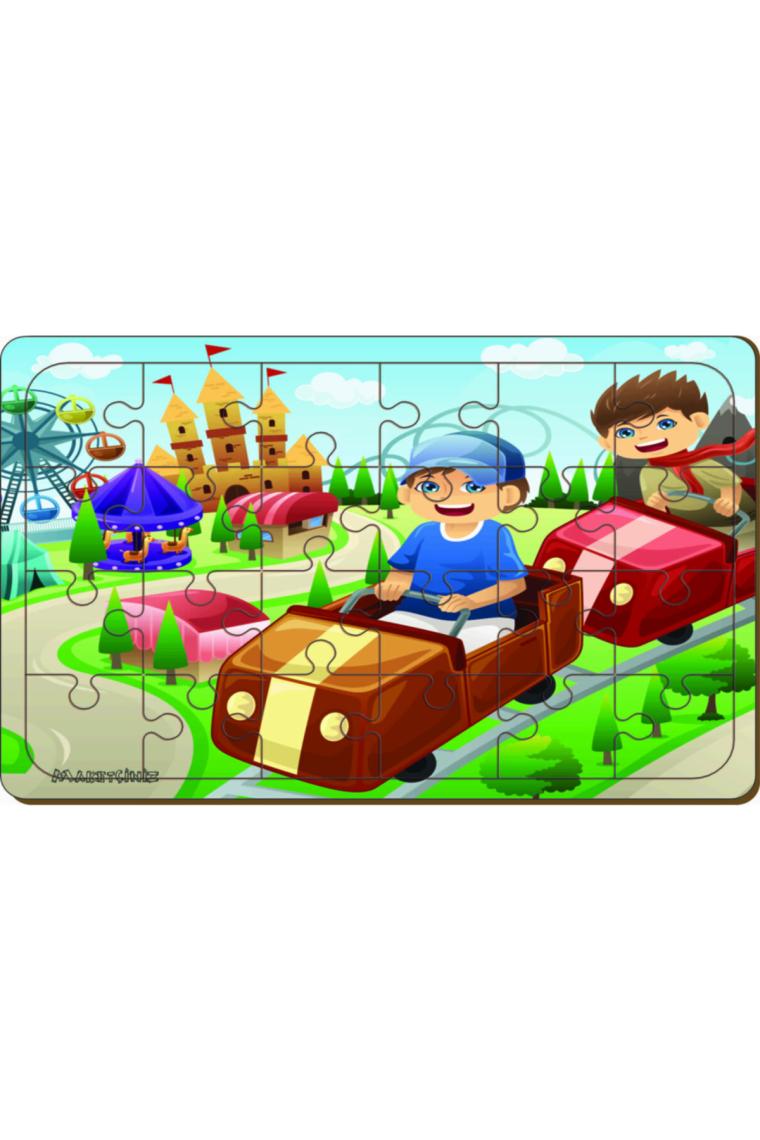 Maketçiniz 4 Adet 24 Parça Ahşap Puzzle Yapboz Set-8