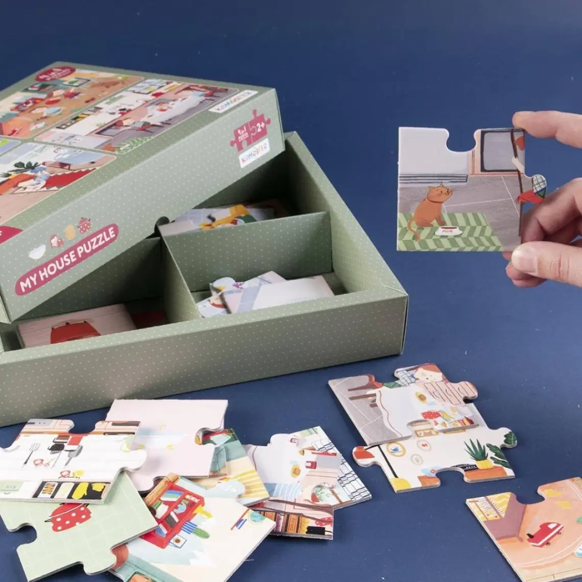 2 Yaş Üzeri Çocuklar Için Eğitici Ve Öğretici Puzzle 24 Parça Yapboz - My House Evin Bölümleri