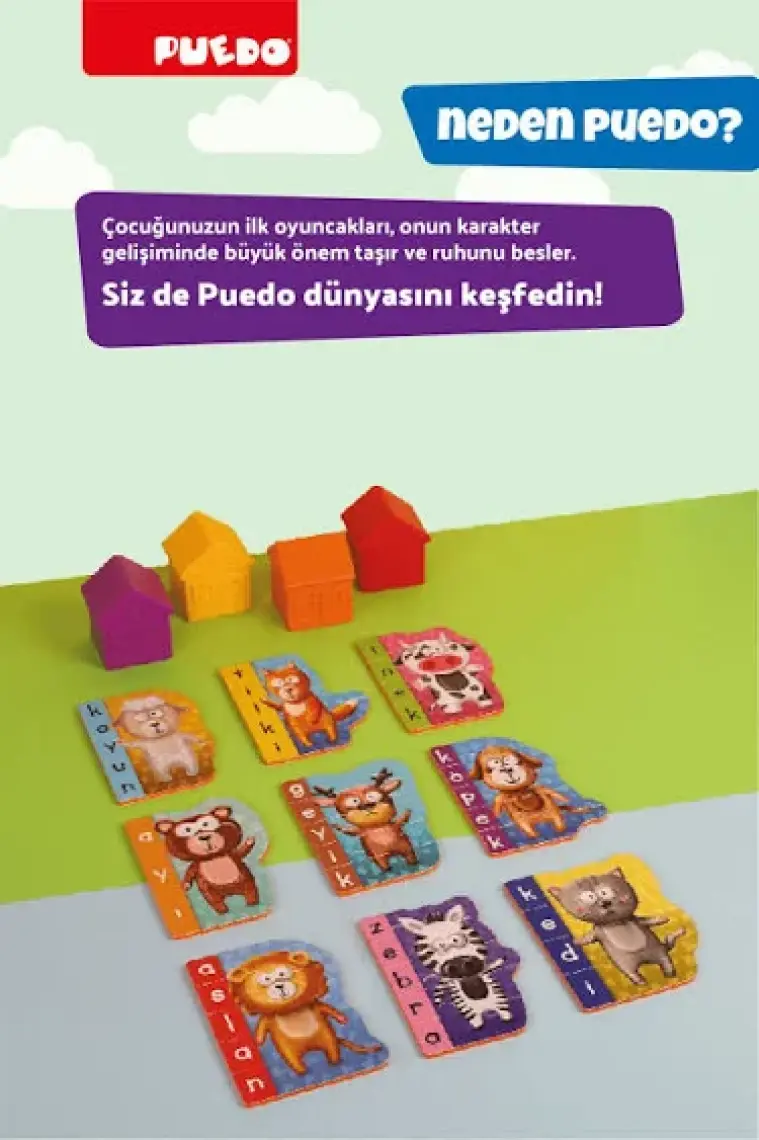 Puedo Ilk Kelimelerim Puzzle - Hayvanlar