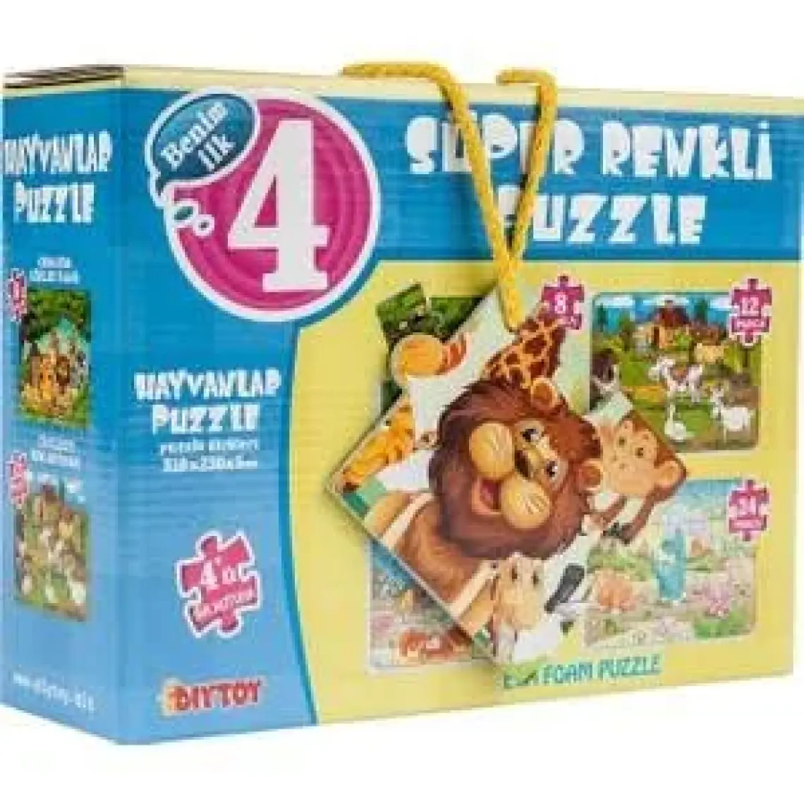 Diytoy Hayvanlar Süper Renkli Puzzle